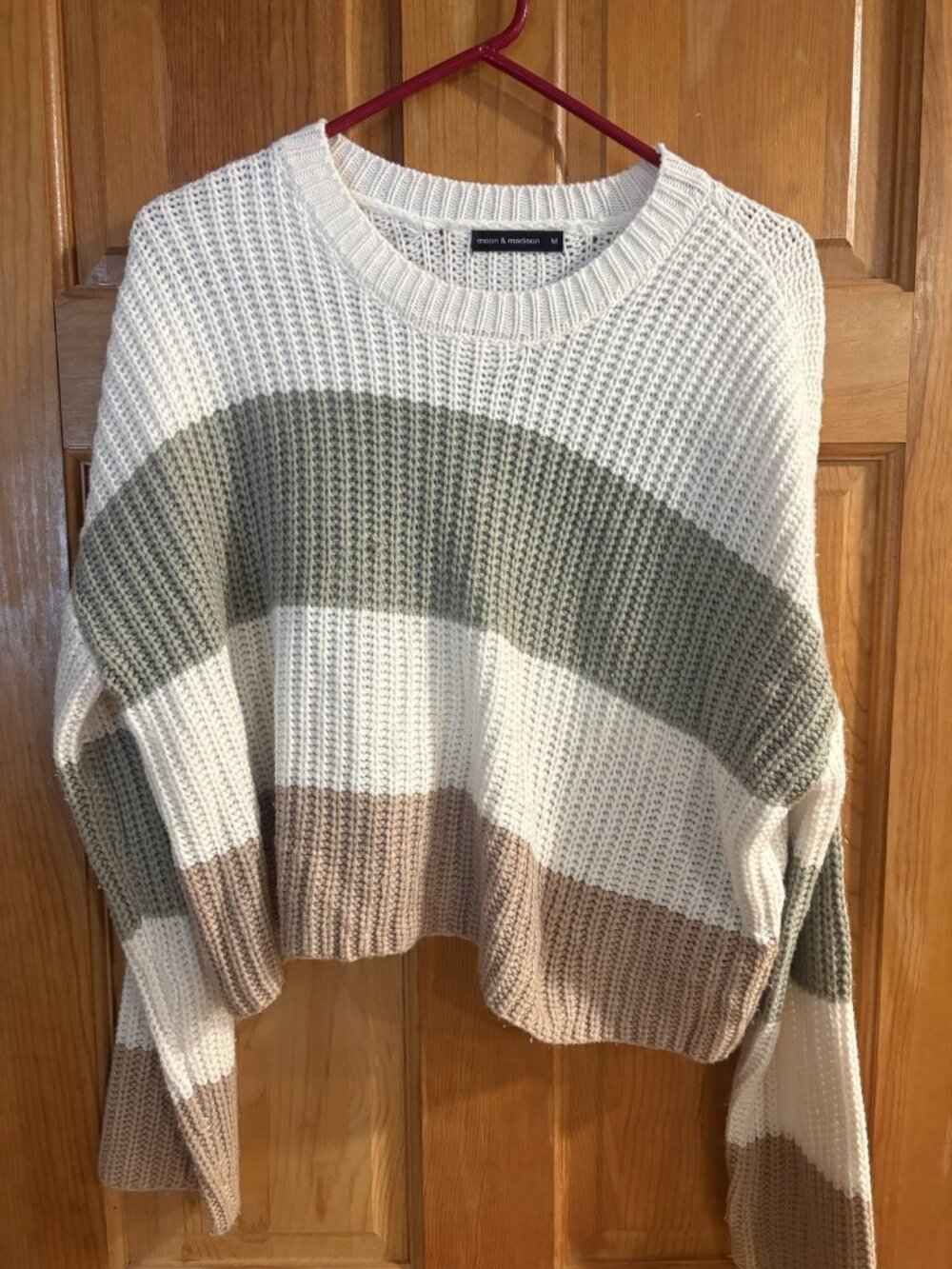 Madison and moon Size Medium (M) Striped Knit Pullover Sweater
